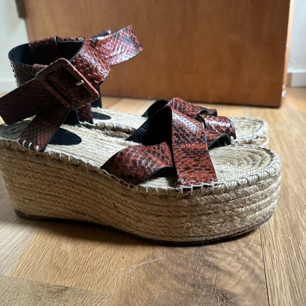 Phoebe Philo Celine python espadrilles